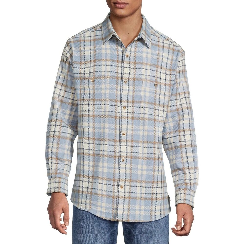 ROWM Plaid Button Down Shirt Slate Blue XL New‎ With Tags